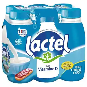 Auchan Lait Demi-Écrémé Lactel offre