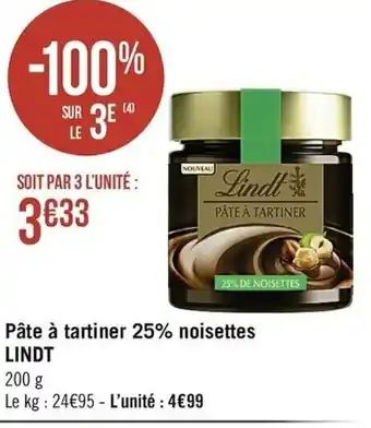 Casino Supermarchés Pâte à Tartiner 25% Noisettes offre