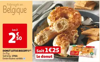 Auchan Supermarché LOTUS DONUT BISCOFF offre