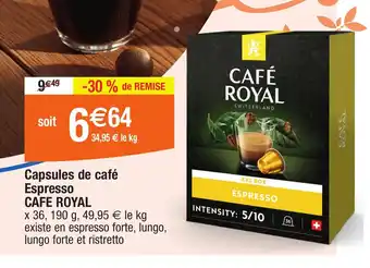 Migros Capsules de café Espresso offre