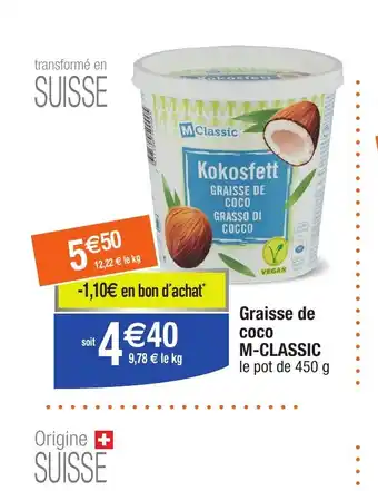 Migros Graisse de coco offre