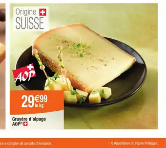 Migros Gruyère d'alpage AOP offre