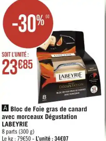 Hyper Casino A Bloc de Foie gras de canard avec morceaux Dégustation LABEYRIE offre