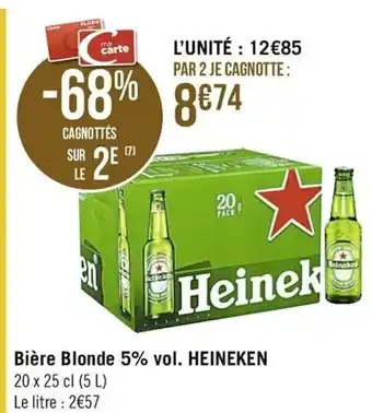Bière Blonde 5% vol. Heineken