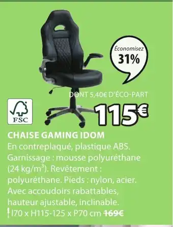 JYSK CHAISE GAMING IDOM offre