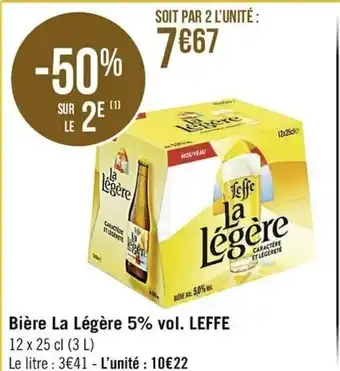 Casino Supermarchés Bière La Légère 5% vol. Leffe offre