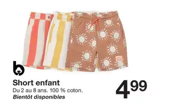 Zeeman Short enfant offre