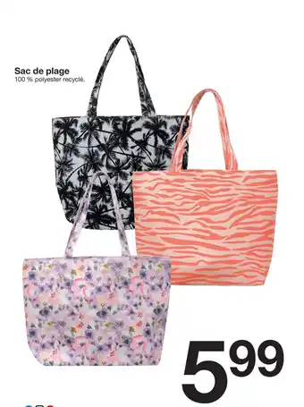 Zeeman Sac de plage 100% polyester recyclé. offre