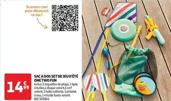 Auchan One two fun - sac a dos set de jeu d'été offre