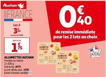 Auchan Auchan - allumettes offre