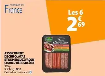 Auchan Socopa - assortiment de chipolatas et de merguez façon charcutière offre