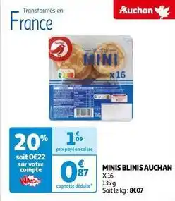 Auchan Auchan - mini blinis offre