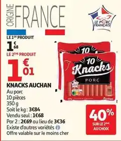 Auchan Auchan - batonnets de filets de colin d'alaska panes surgeles offre