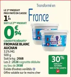 Auchan Auchan - eau minérale pétillante saveur agrumes offre