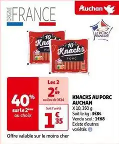 Auchan Auchan - knacks au porc offre