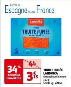 Auchan Landvika - truite fumée offre