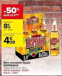 Carrefour Drive Desperados - bière aromatisée téquila offre