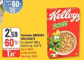 G20 Kellogg's - céréales smacks offre