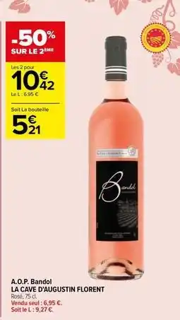 Carrefour Drive La cave d'augustin florent - a.o.p. bandol offre