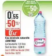 G20 Contrex - eau minérale naturelle offre