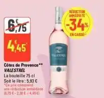 G20 Valestrel - côtes de provence offre