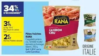 Carrefour Drive Rana - pâtes fraîches offre