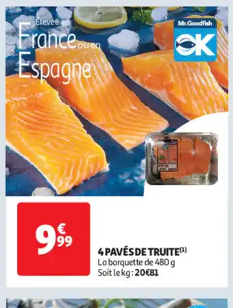 Auchan 4 PAVÉS DE TRUITE offre