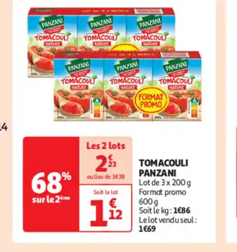 Auchan TOMACOULI PANZANI offre