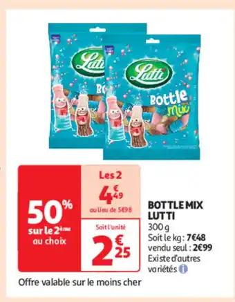 Auchan BOTTLE MIX LUTTI offre