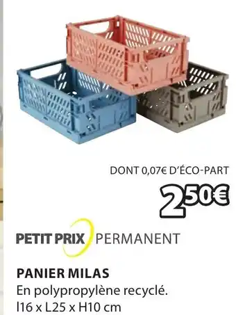 JYSK PANIER MILAS offre