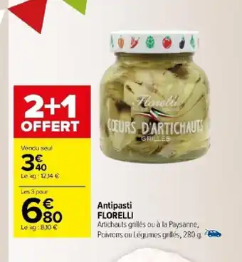 Carrefour Antipasti FLORELLI offre