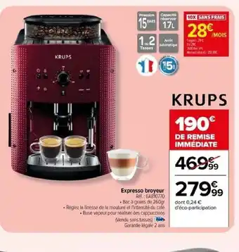 Carrefour Expresso broyeur offre