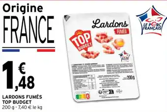 Intermarché Contact LARDONS FUMÉS TOP BUDGET offre