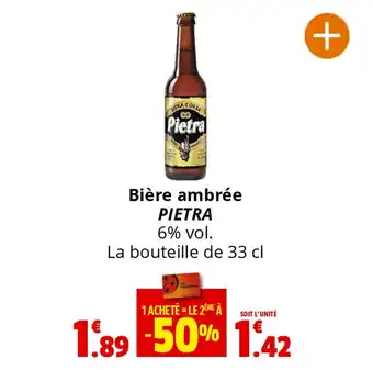 Coccinelle Express Bière ambrée PIETRA offre