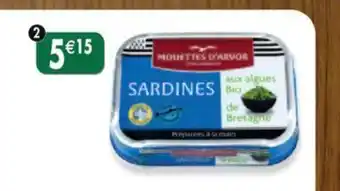 Maximo Sardines huile d'olive. aux algues Bio de Bretagne offre