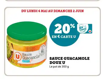 U Express SAUCE GUACAMOLE DOUX U offre