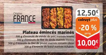 Colruyt Plateau émincés marinés offre