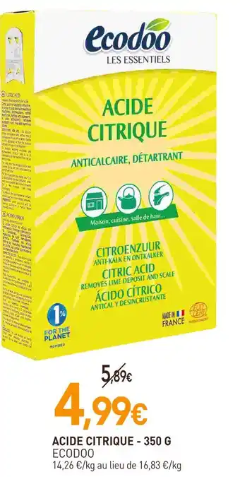 naturéO Ecodoo ACIDE CITRIQUE offre