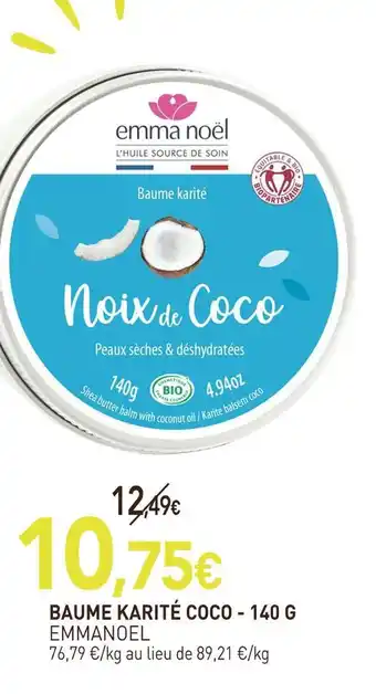 naturéO EMMANOEL BAUME KARITÉ COCO offre