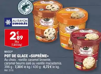 ALDI MUCCI POT DE GLACE SUPRÊME offre