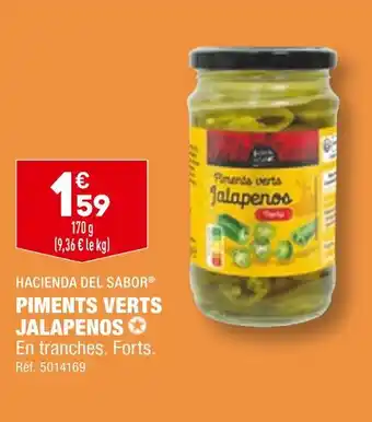 ALDI HACIENDA DEL SABOR PIMENTS VERTS JALAPENOS offre