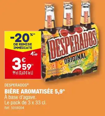 ALDI DESPERADOS BIÈRE AROMATISÉE 5,9° offre