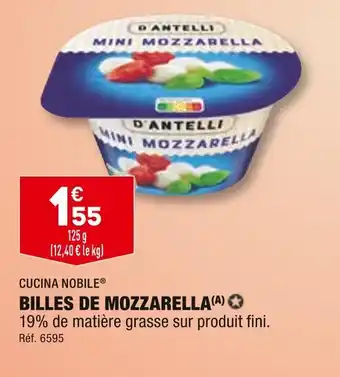 ALDI CUCINA NOBILE BILLES DE MOZZARELLA offre