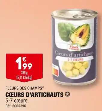 ALDI FLEURS DES CHAMPS CŒURS D’ARTICHAUTS offre