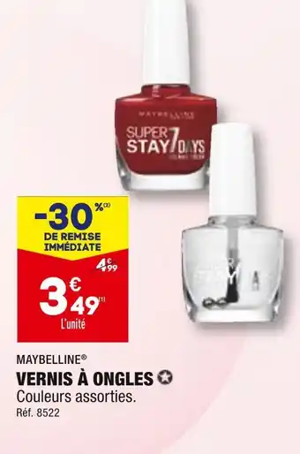 ALDI MAYBELLINE VERNIS À ONGLES offre