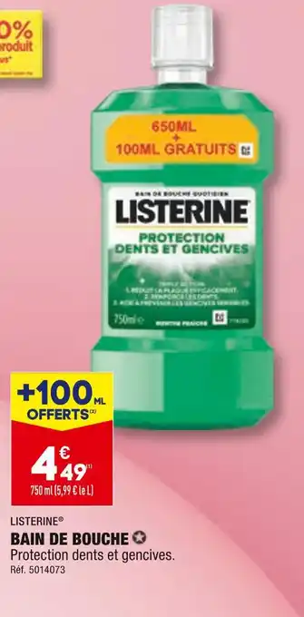 ALDI LISTERINE BAIN DE BOUCHE offre