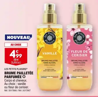 ALDI LES PETITS PLAISIRS BRUME PAILLETÉE PARFUMÉE offre