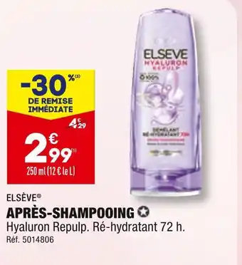 ALDI ELSÈVE APRÈS-SHAMPOOING offre