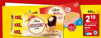 Lidl Gelatelli 10 sandwich glacés offre