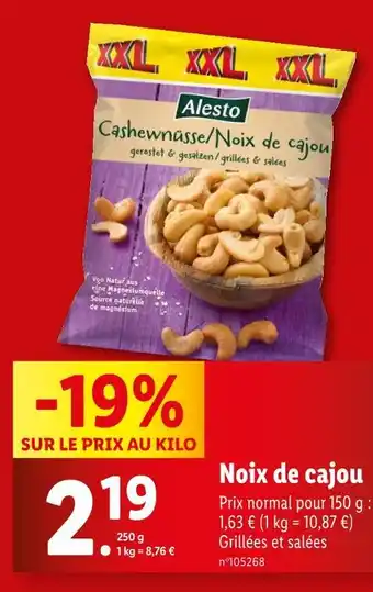 Lidl Alesto Noix de cajou offre